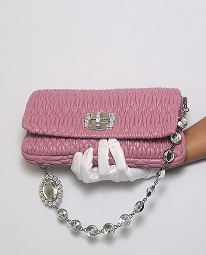 Crystal Bijou 3 Way Chain Shoulder Bag, front view